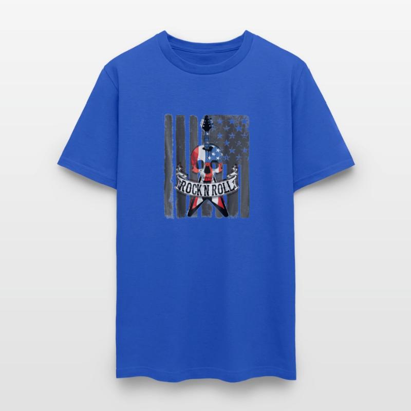 Rock N Roll Guitar American Flag Vinatge