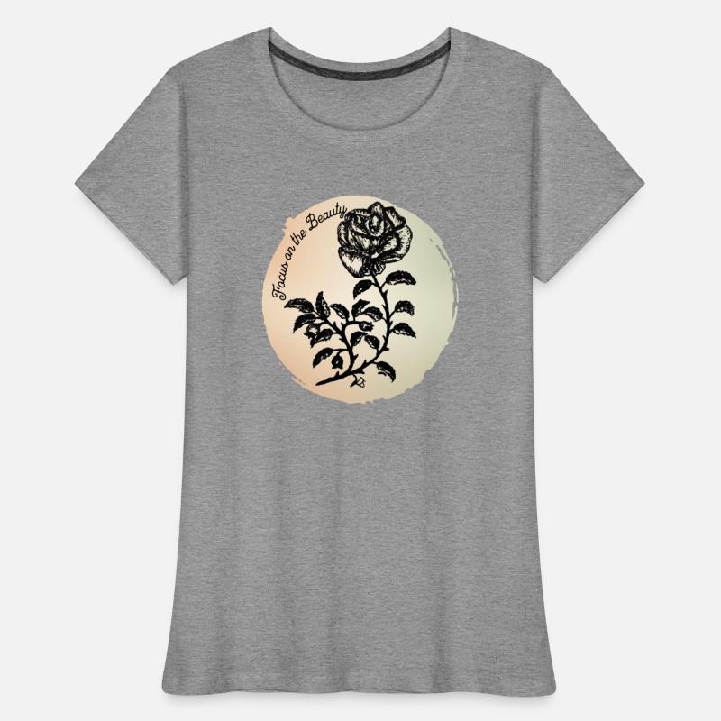 Rose Pen and Ink on Peach - Focus on the Beauty