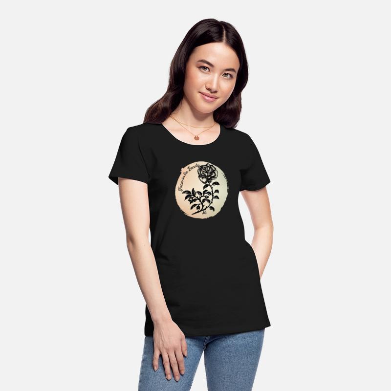 Rose Pen and Ink on Peach - Focus on the Beauty