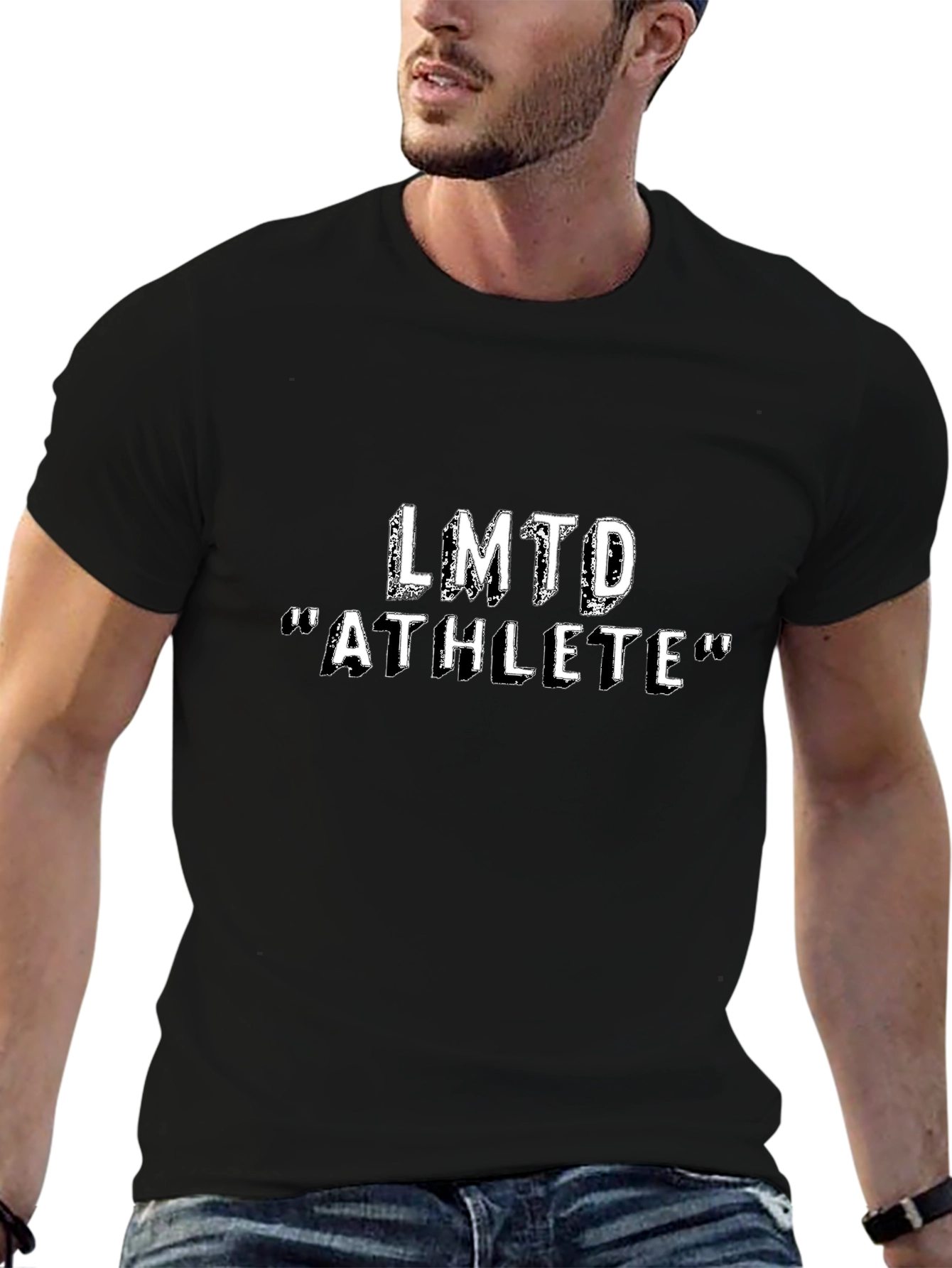 LMTD Athlete Graphic Black T-Shirt Casual Wear