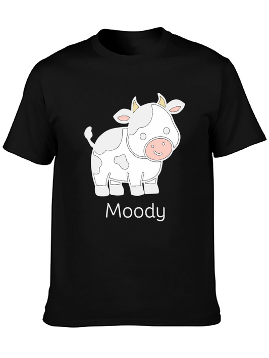 Moody Cow Graphic T-Shirt - Soft Cotton Tee