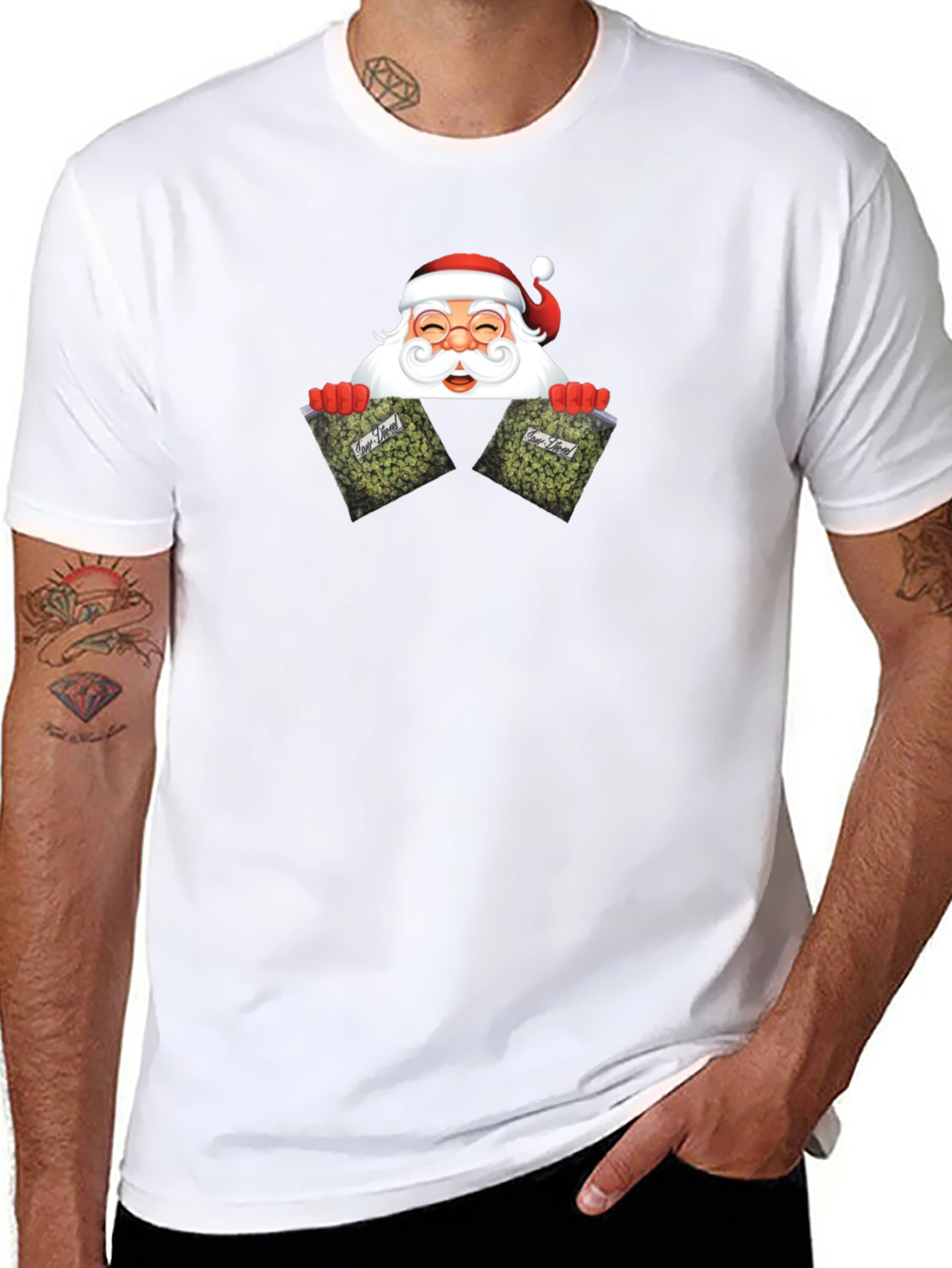 Santa Weed Christmas T-Shirt