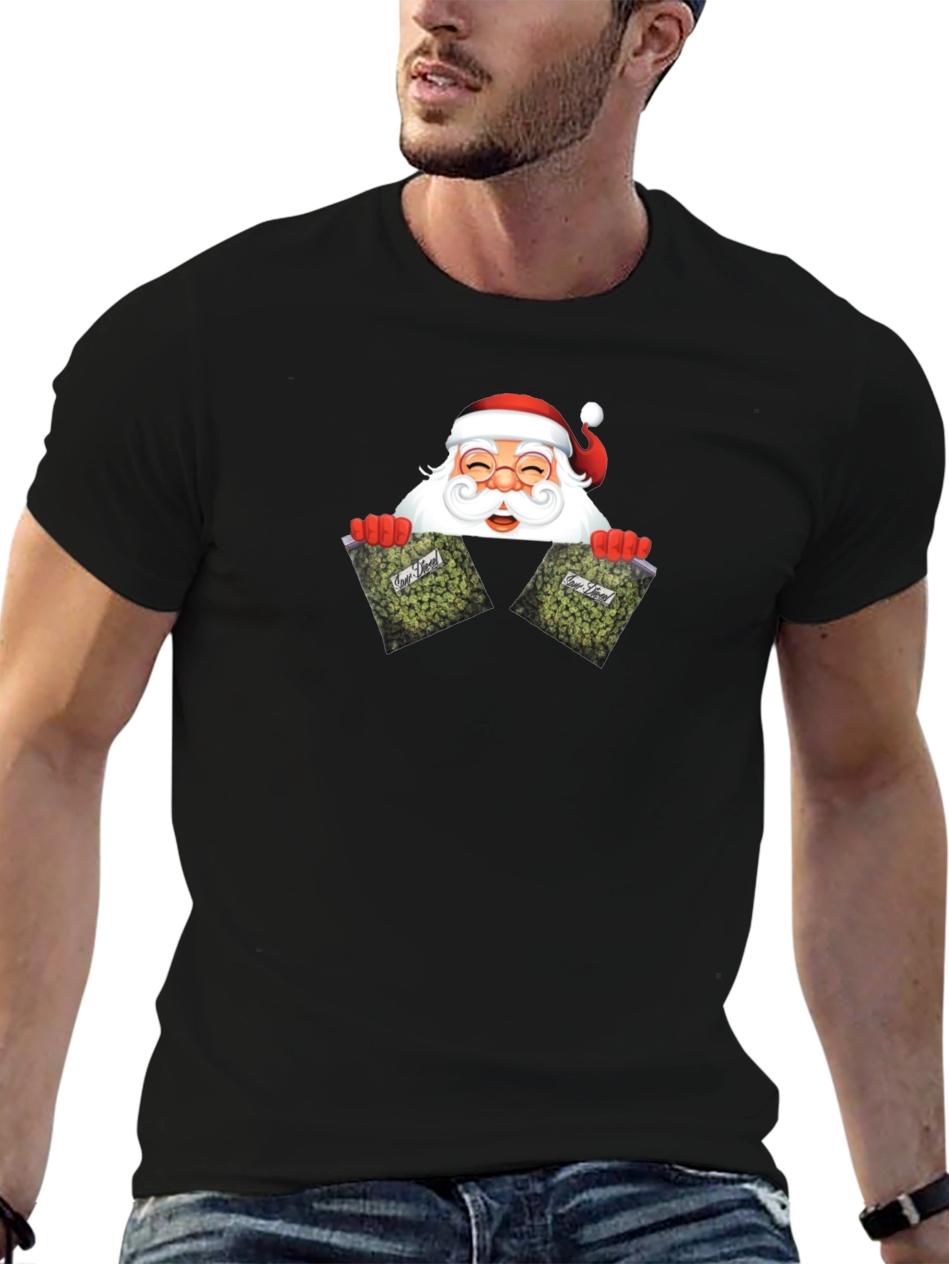 Santa Weed Christmas T-Shirt