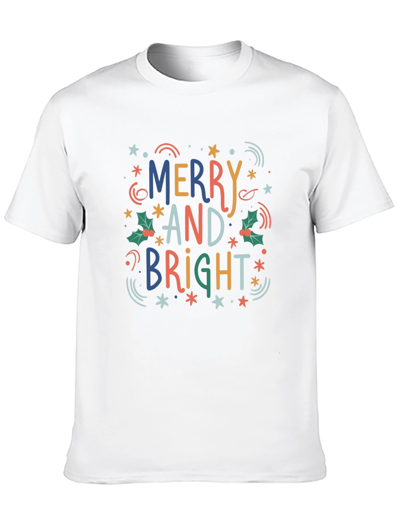 Merry and Bright Holiday Graphic Tee