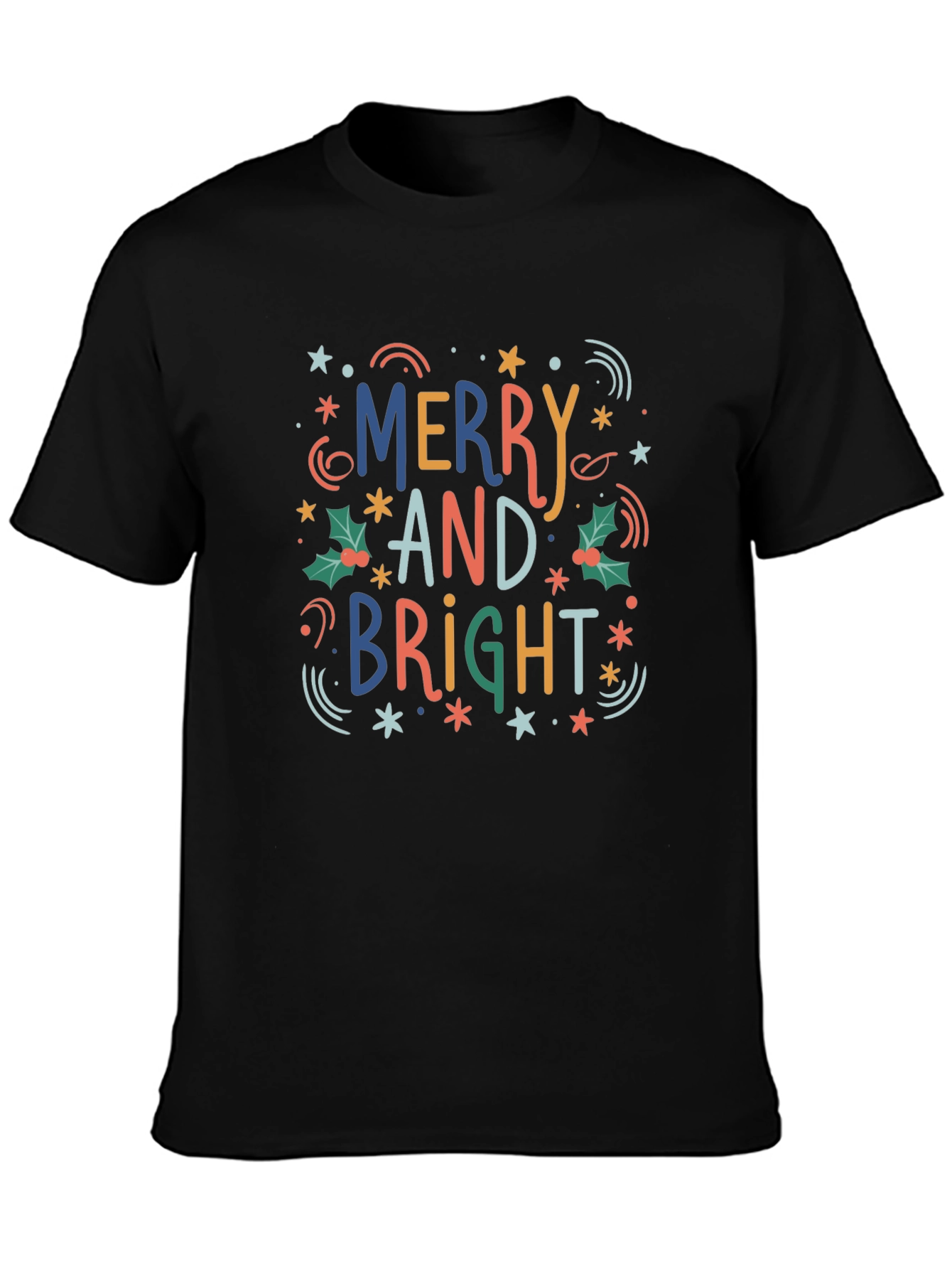 Merry and Bright Holiday Graphic Tee