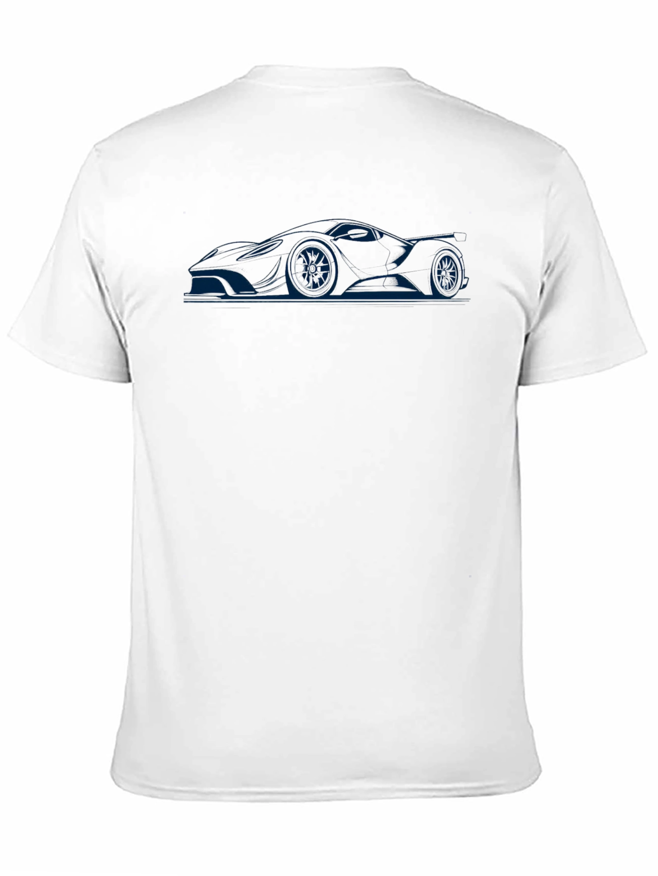 Sleek Car Outline Graphic T-Shirt - Modern Design