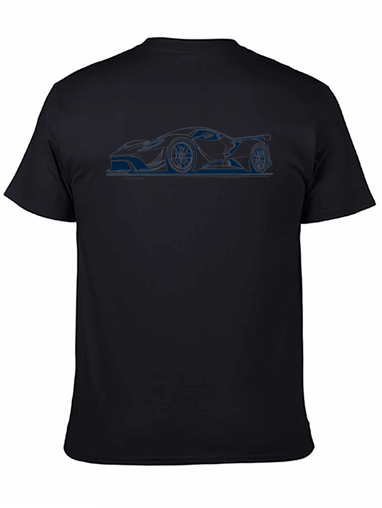 Sleek Car Outline Graphic T-Shirt - Modern Design