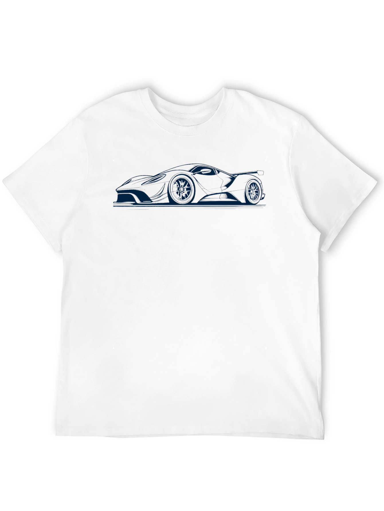 Sleek Car Outline Graphic T-Shirt - Modern Design