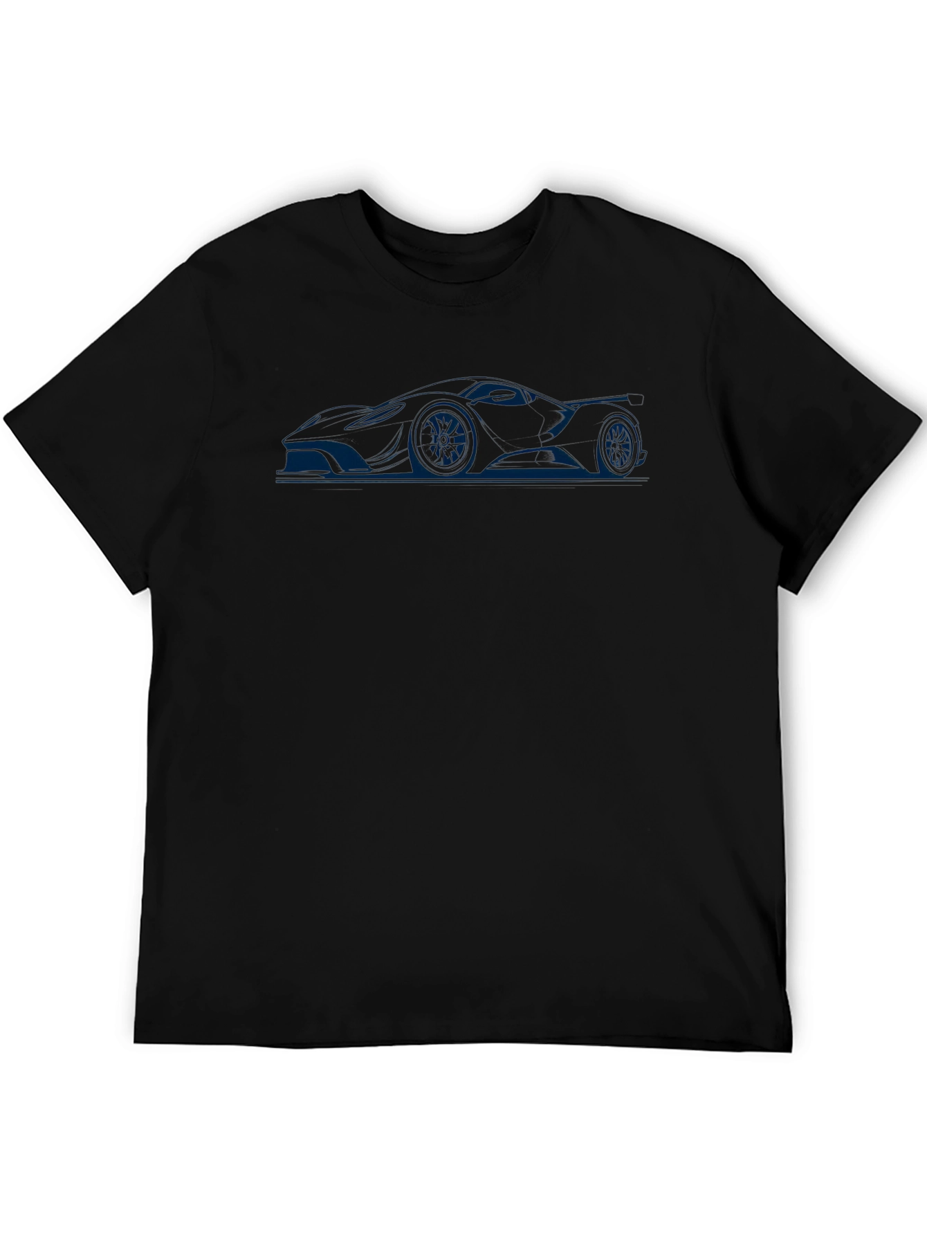 Sleek Car Outline Graphic T-Shirt - Modern Design