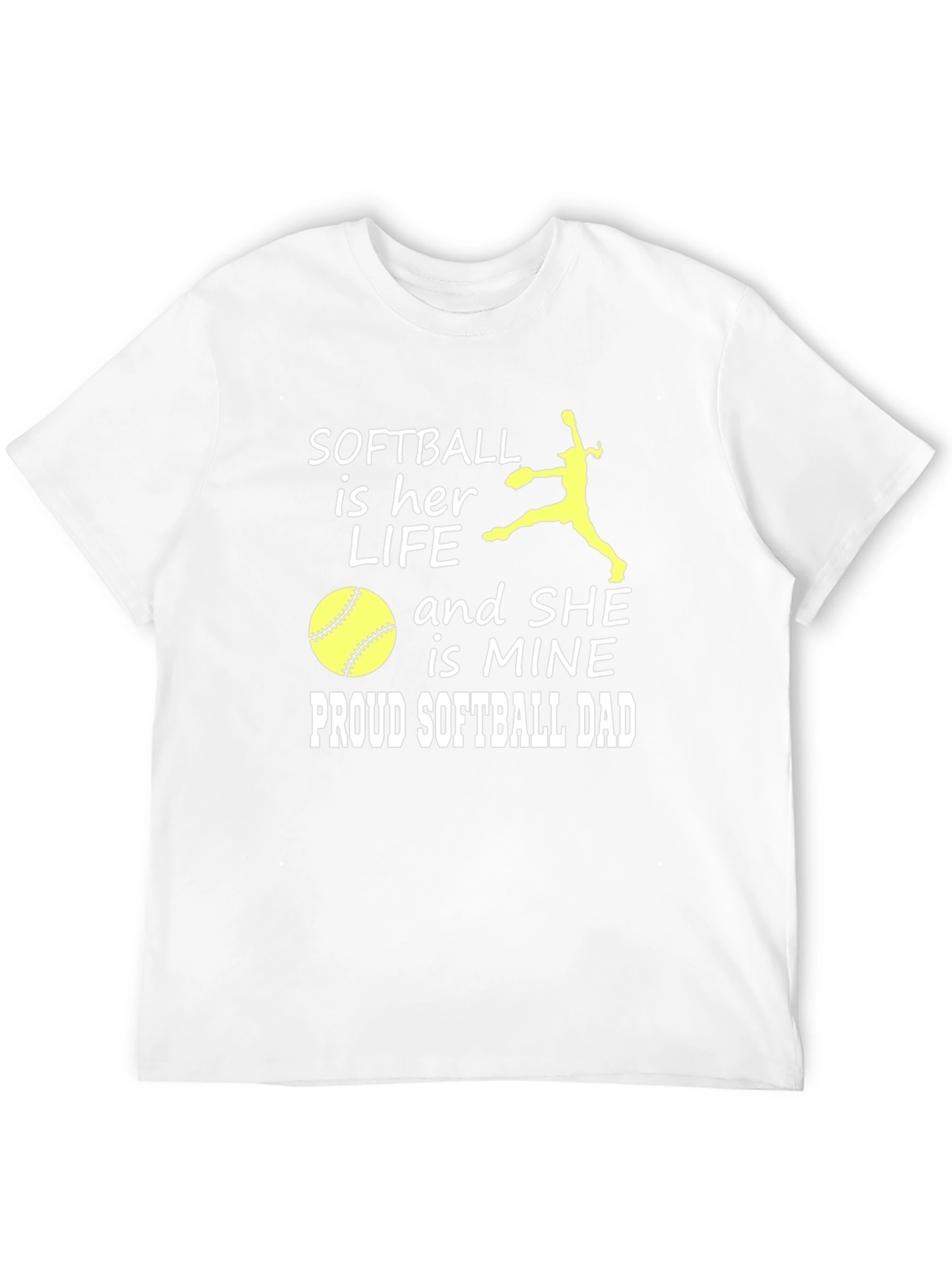 Softball Dad Tee - Her Life My Heart