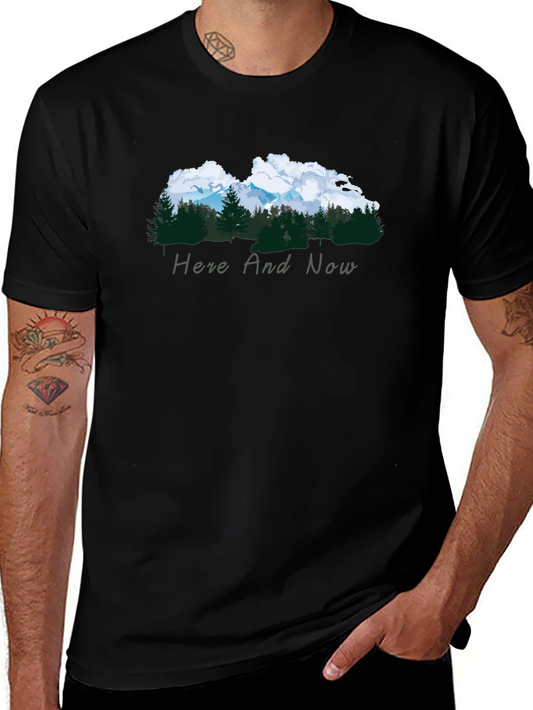 Nature Inspired Black Tee - Here and Now