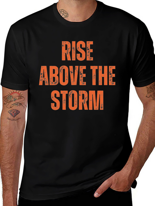 Rise Above the Storm Graphic Tee - Black