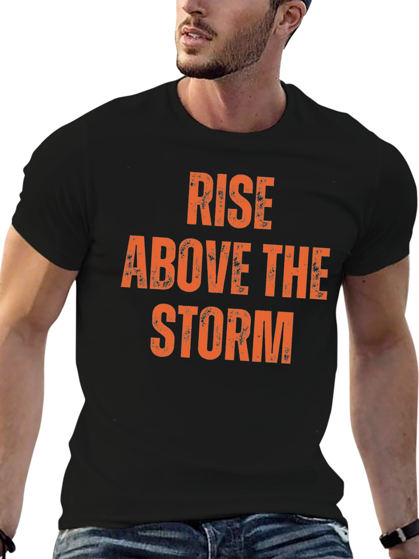 Rise Above the Storm Graphic Tee - Black