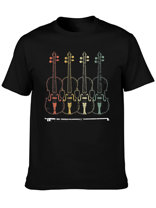 Retro Violin T-Shirt - Music Lover Tee