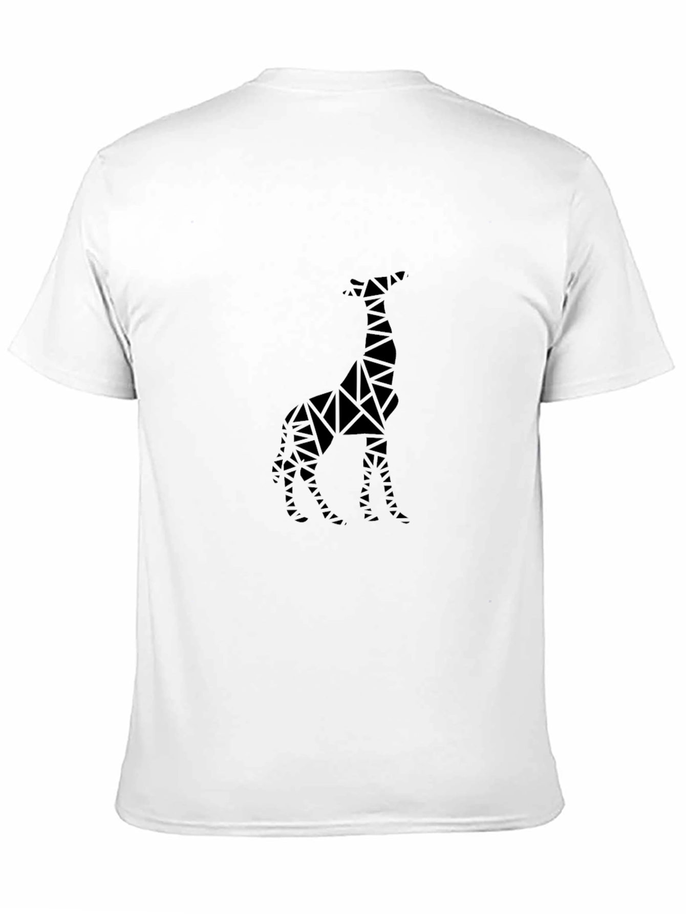 Geometric Giraffe Black T-Shirt - Modern Animal Tee