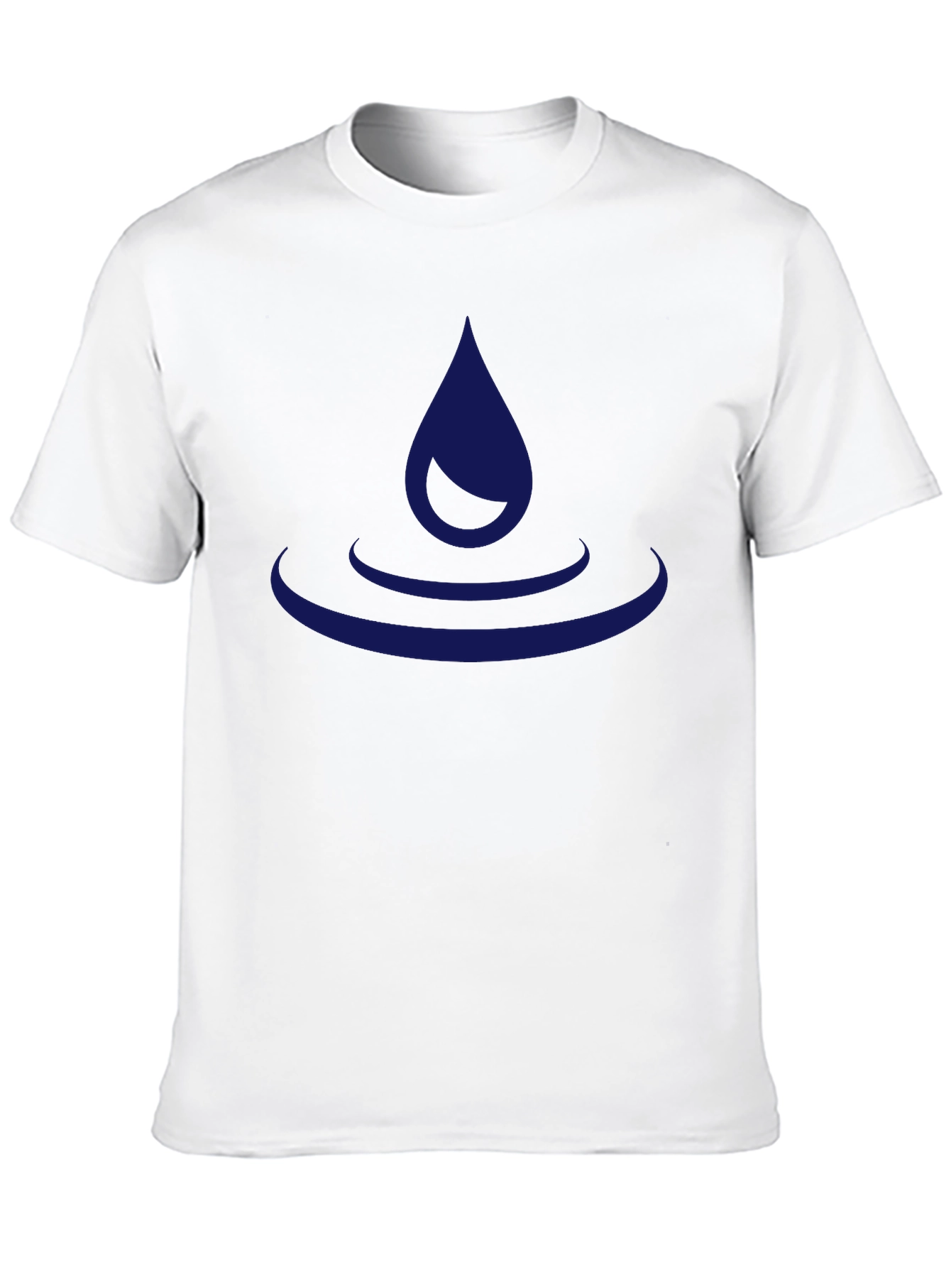 Black T-Shirt with Water Drop Design