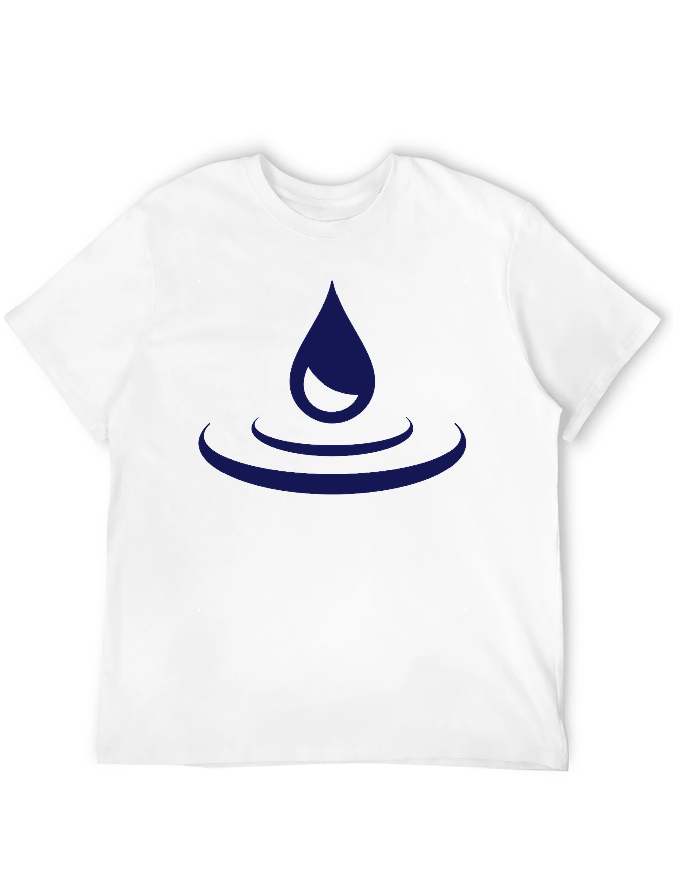 Black T-Shirt with Water Drop Design
