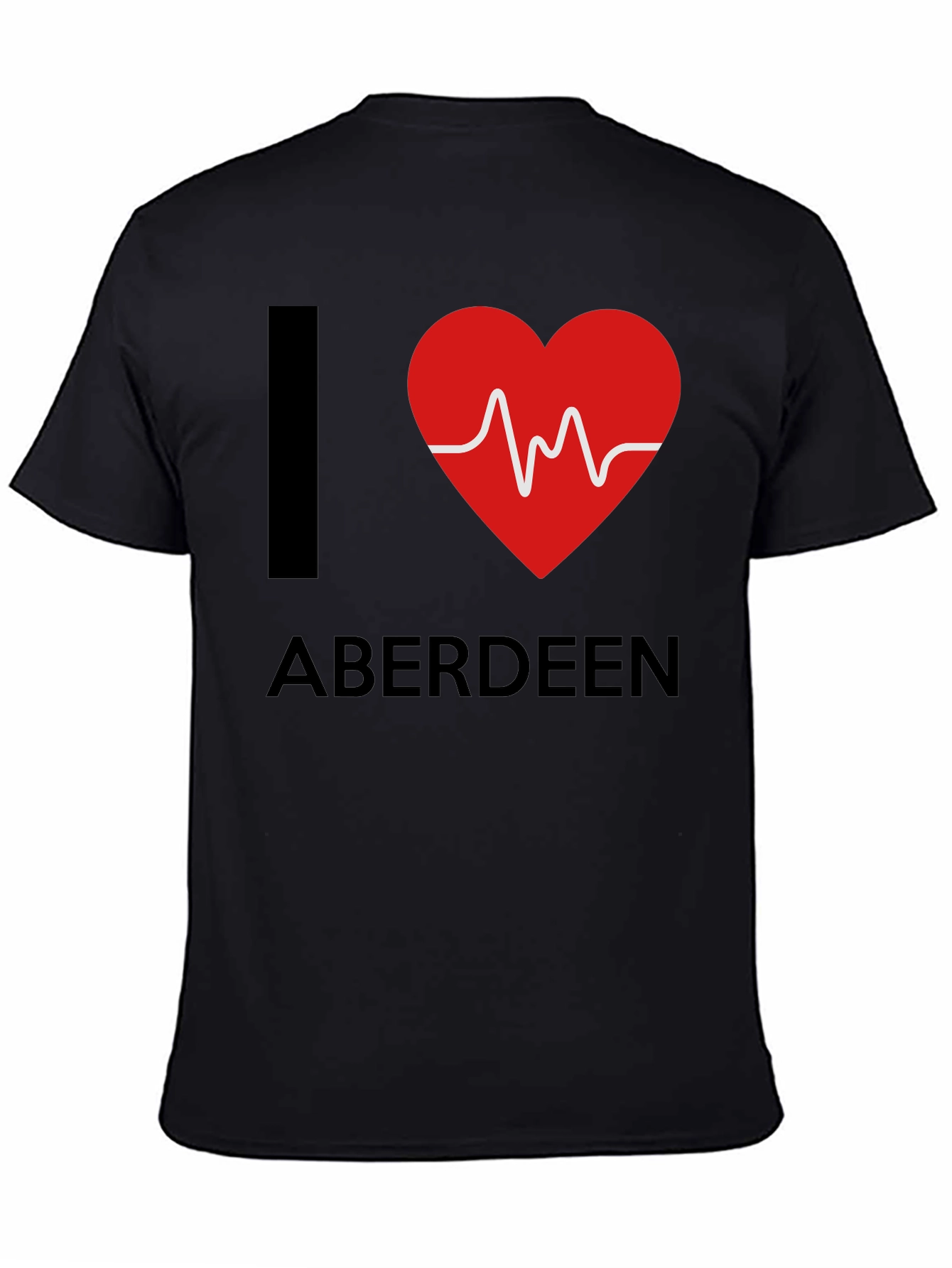 I Heart Aberdeen T-Shirt - Mens Black Tee
