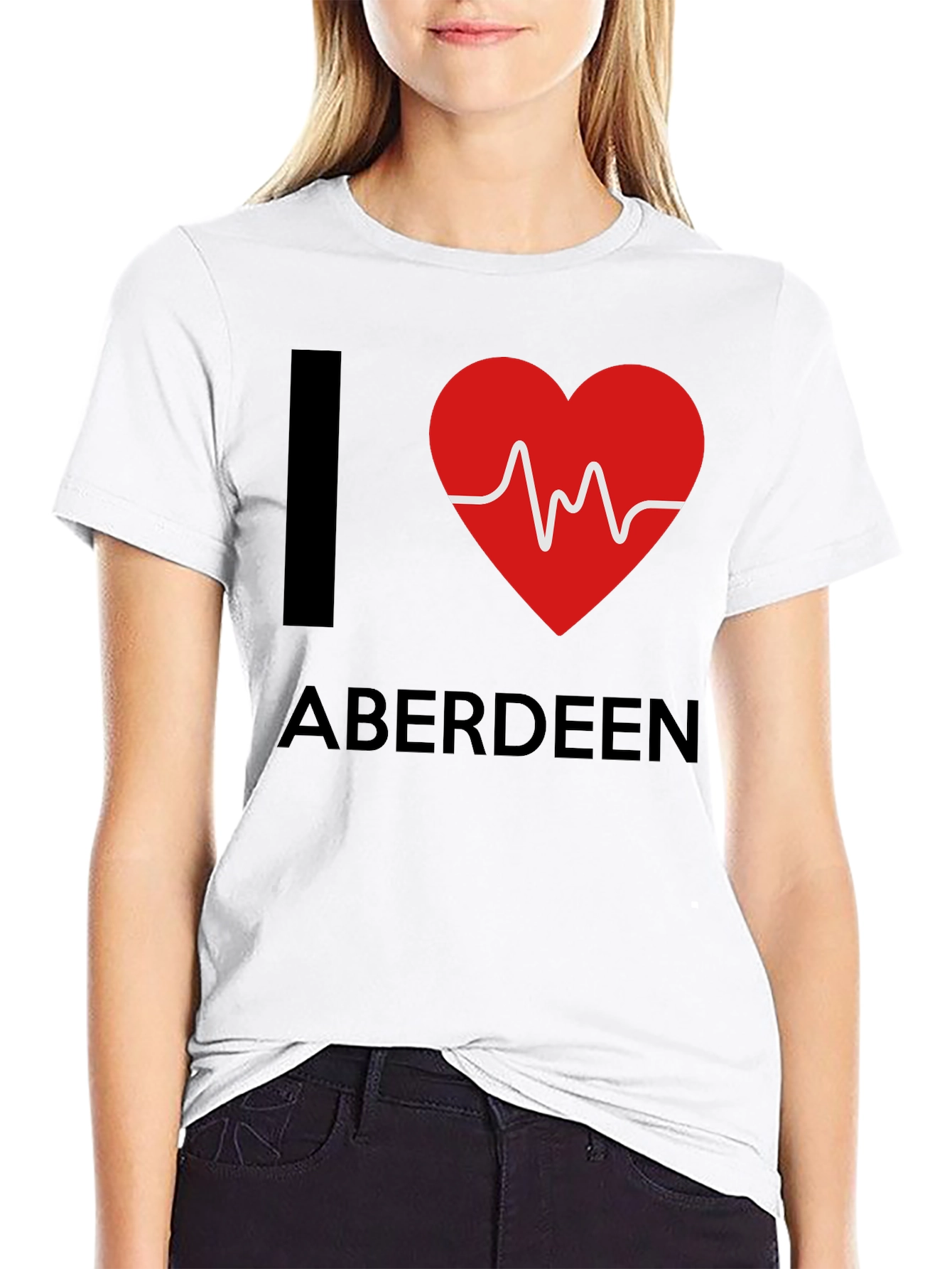 I Heart Aberdeen T-Shirt - Mens Black Tee