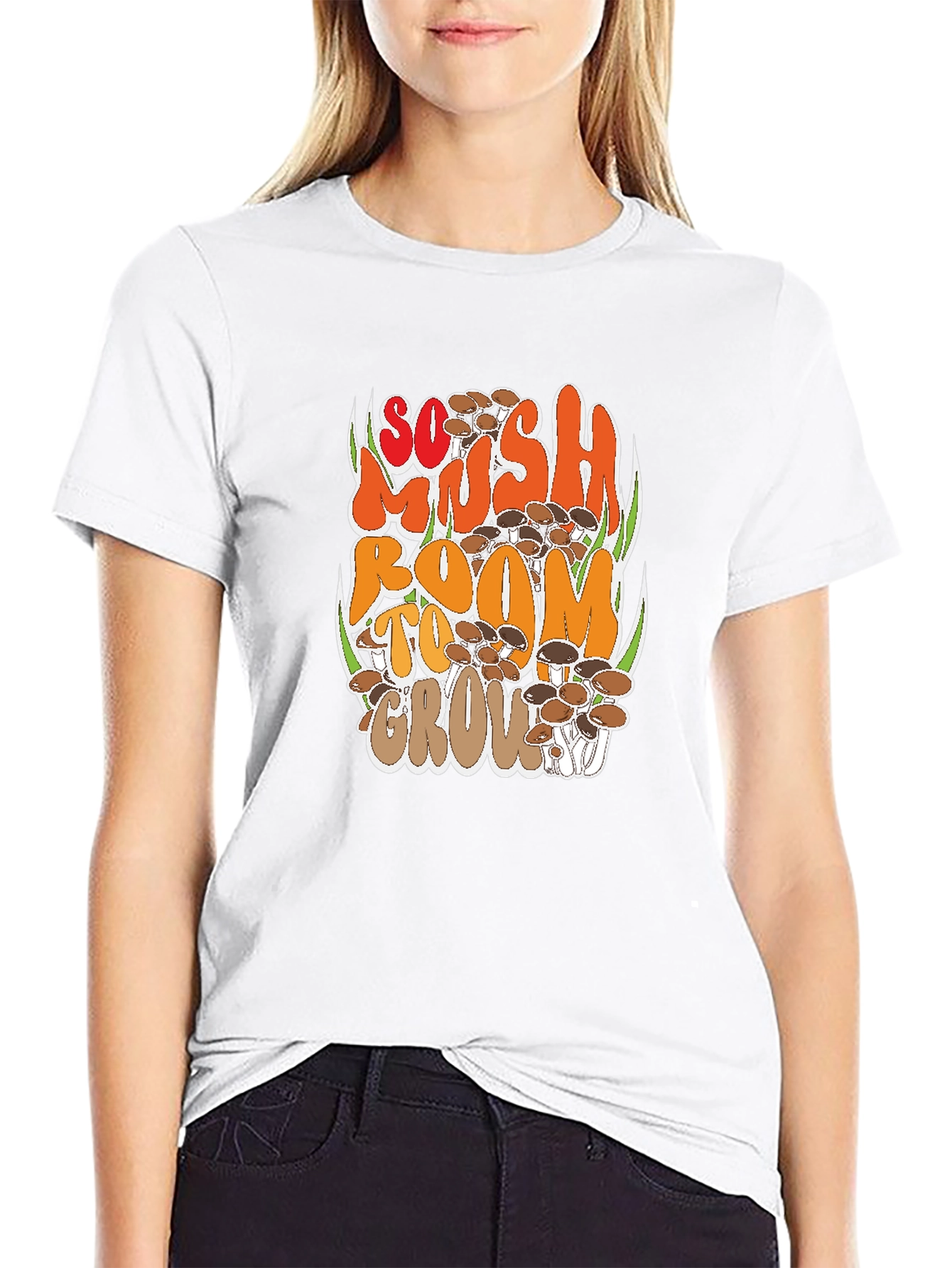 Mushroom Graphic T-Shirt - So Mush Room To Grow!