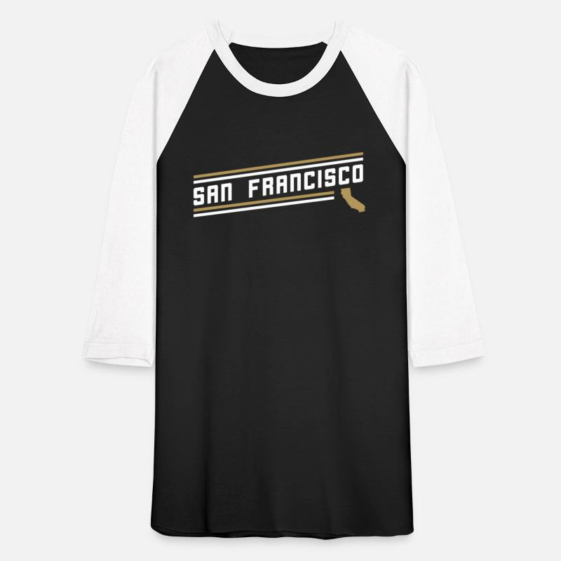 San Fraco City Stripes California Map Outline