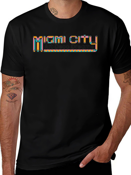 Miami City Art Deco Dreams Graphic Tee