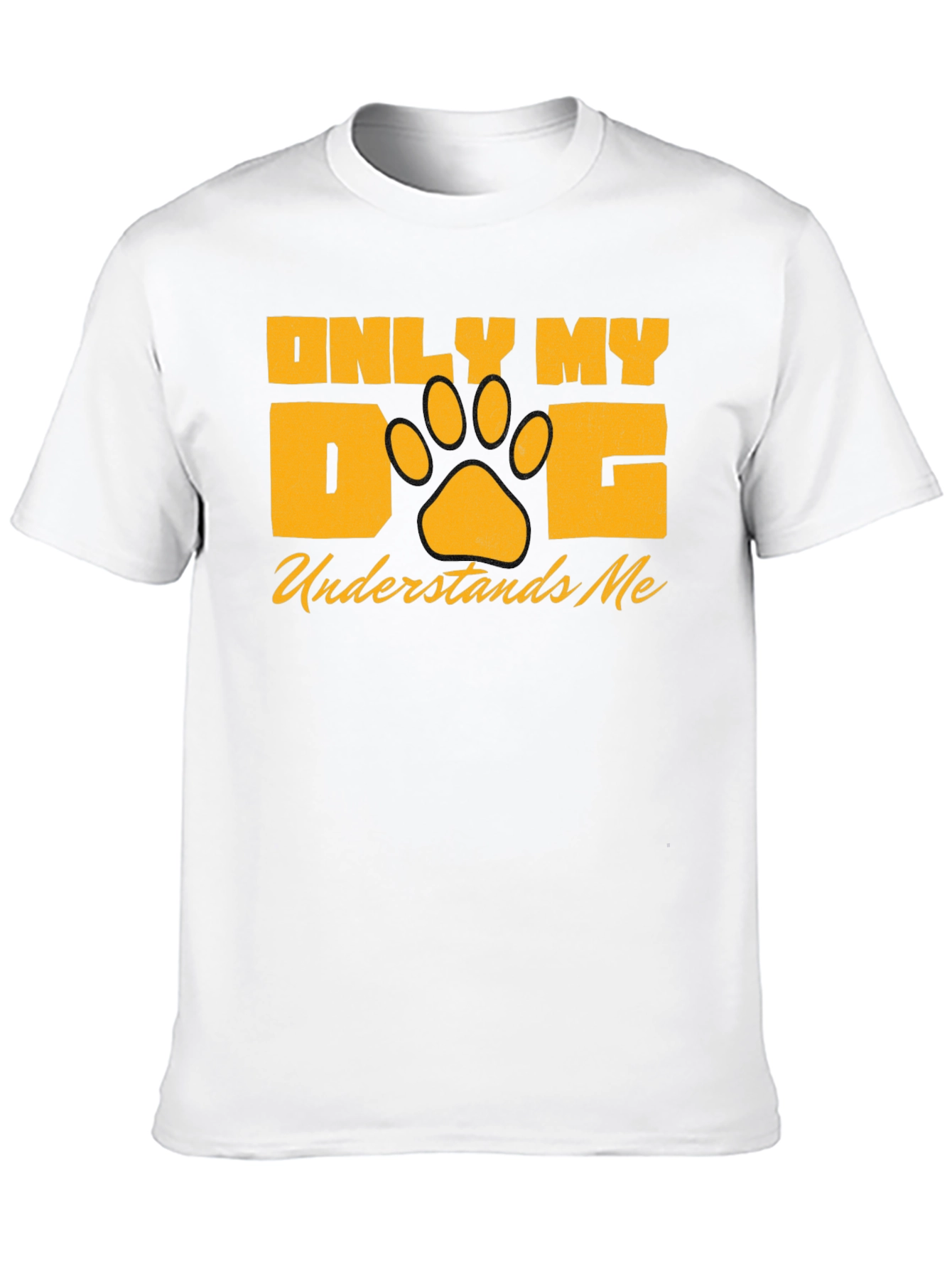 Only My Dog Understands Me Black Graphic Tee
