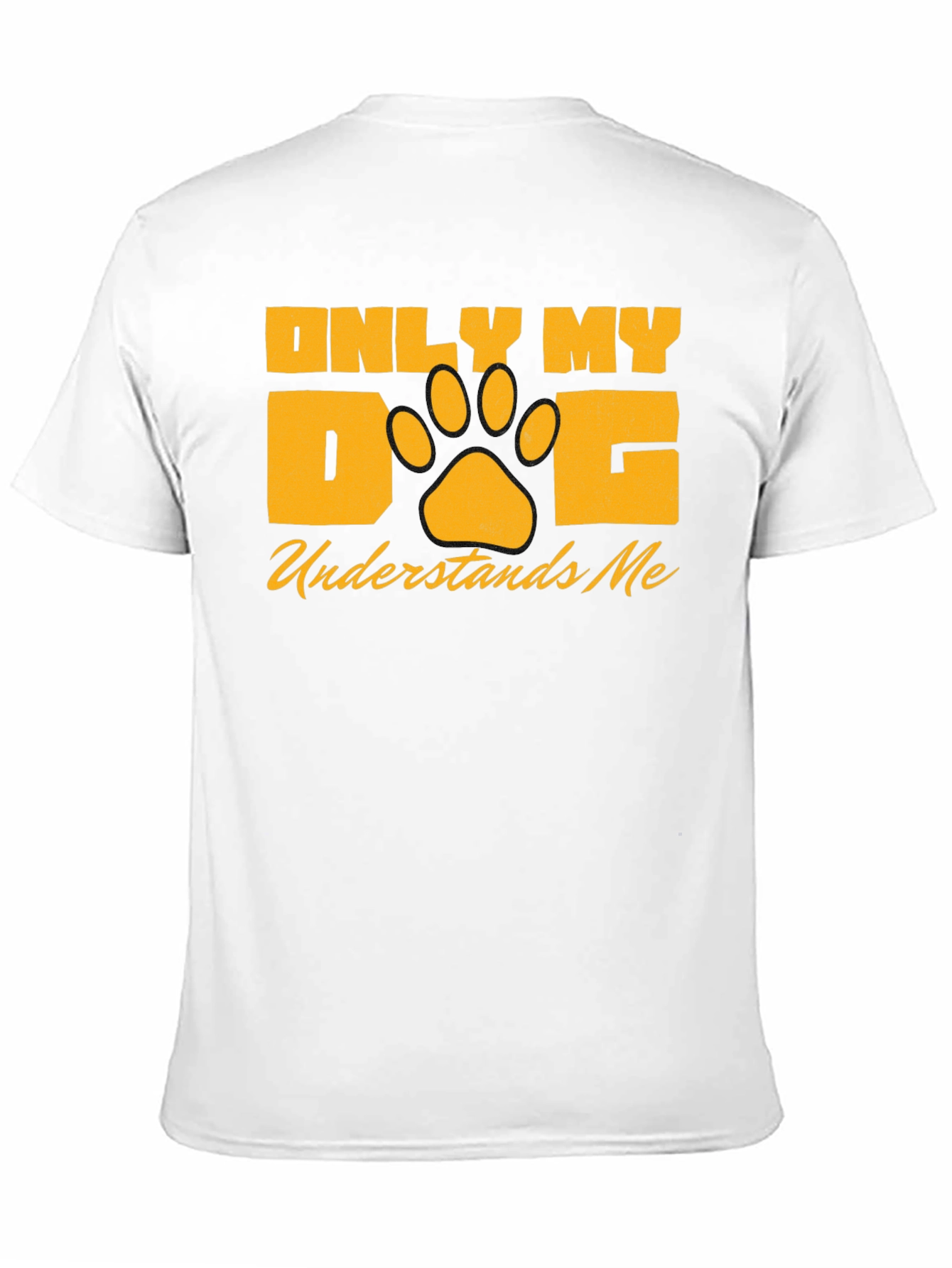 Only My Dog Understands Me Black Graphic Tee