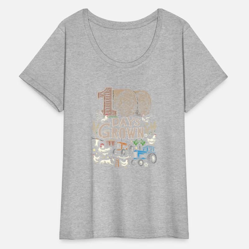 School Shirt, 100 Days Grown Hay Bales Chickens