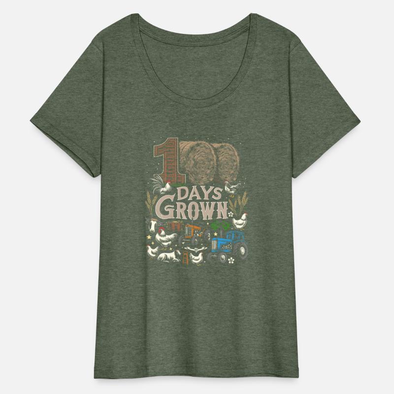 School Shirt, 100 Days Grown Hay Bales Chickens