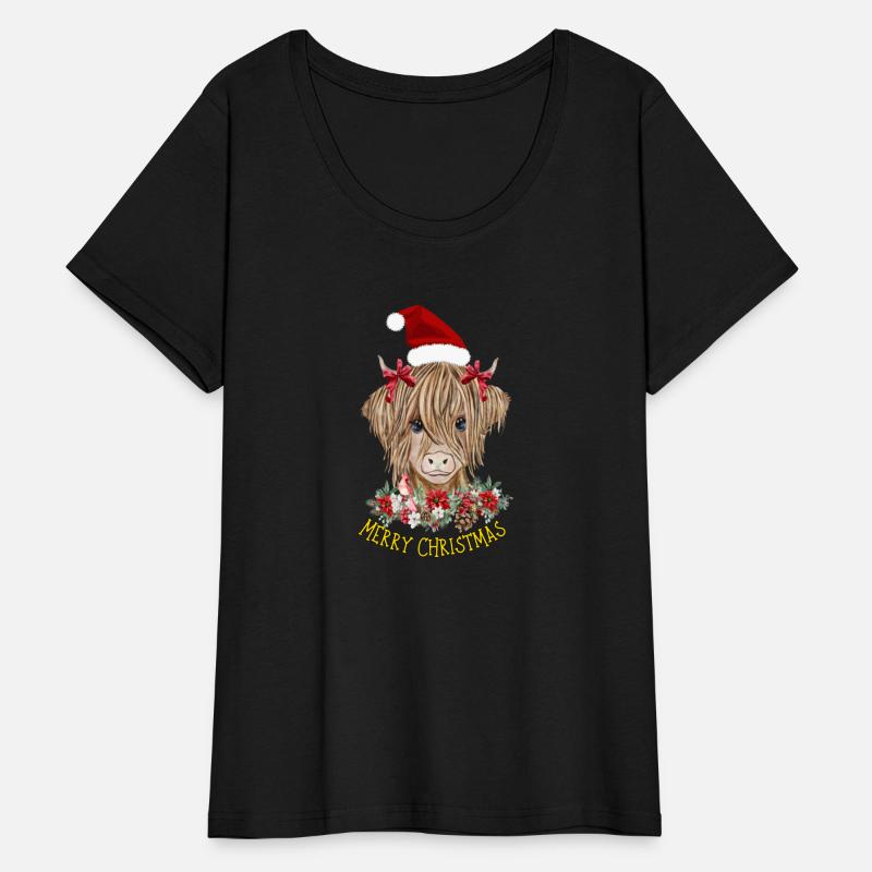 Scottish Highland Cow Merry Christmas
