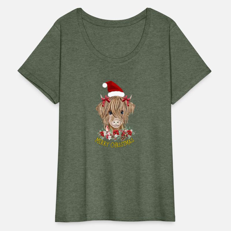 Scottish Highland Cow Merry Christmas