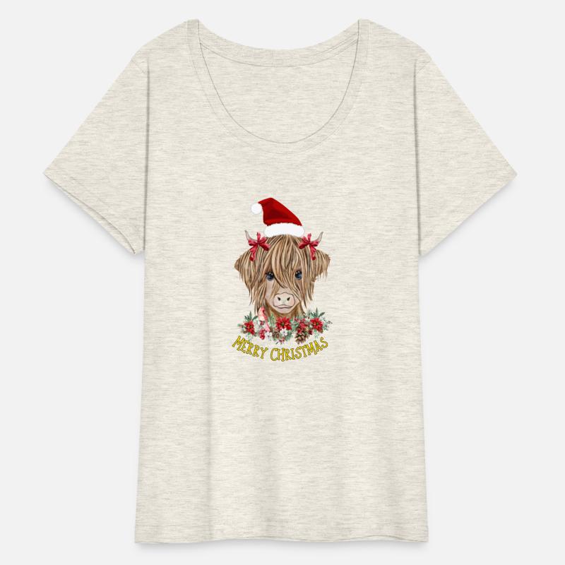 Scottish Highland Cow Merry Christmas