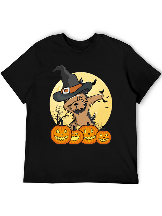 Halloween Witch Dog T-Shirt - Jack-o-lanterns