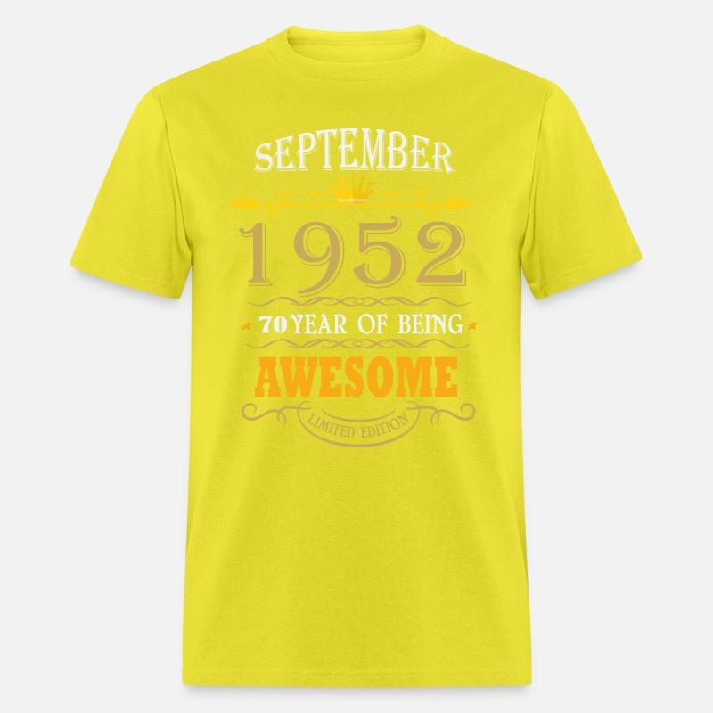 September Vintage 1952 Vintage Birthday Retro