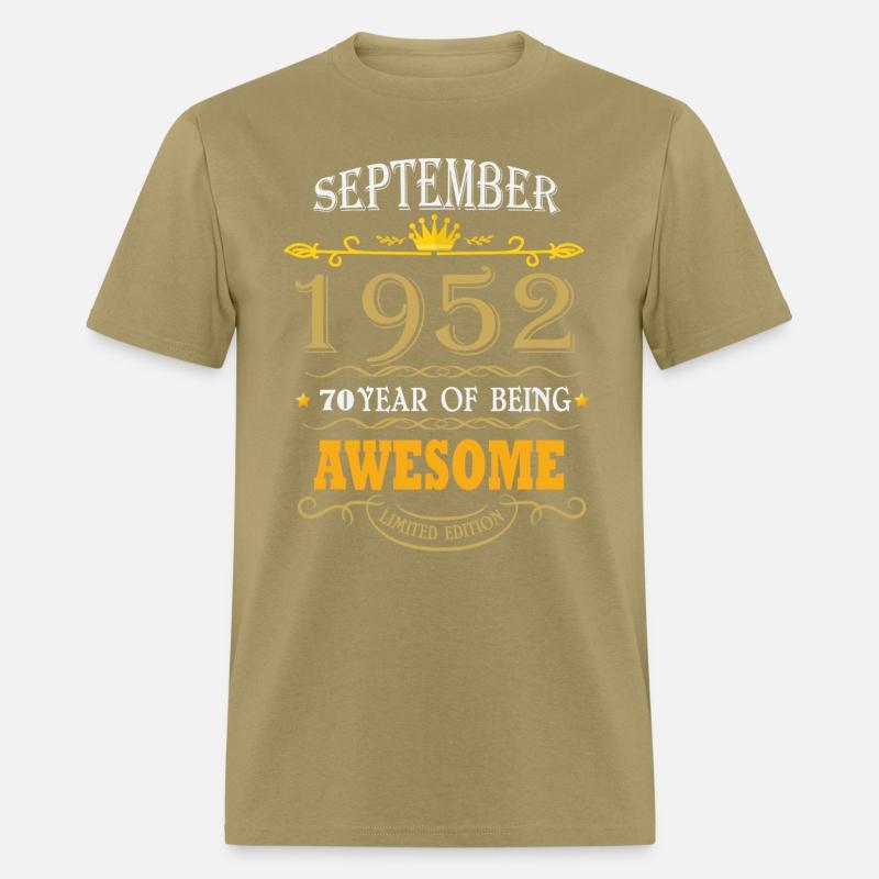 September Vintage 1952 Vintage Birthday Retro