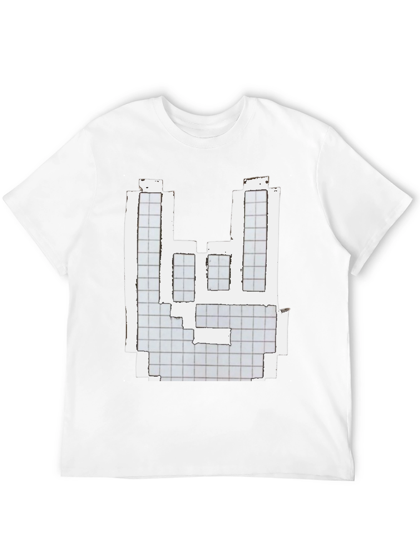Pixelated Hand Graphic Tee - Black T-Shirt