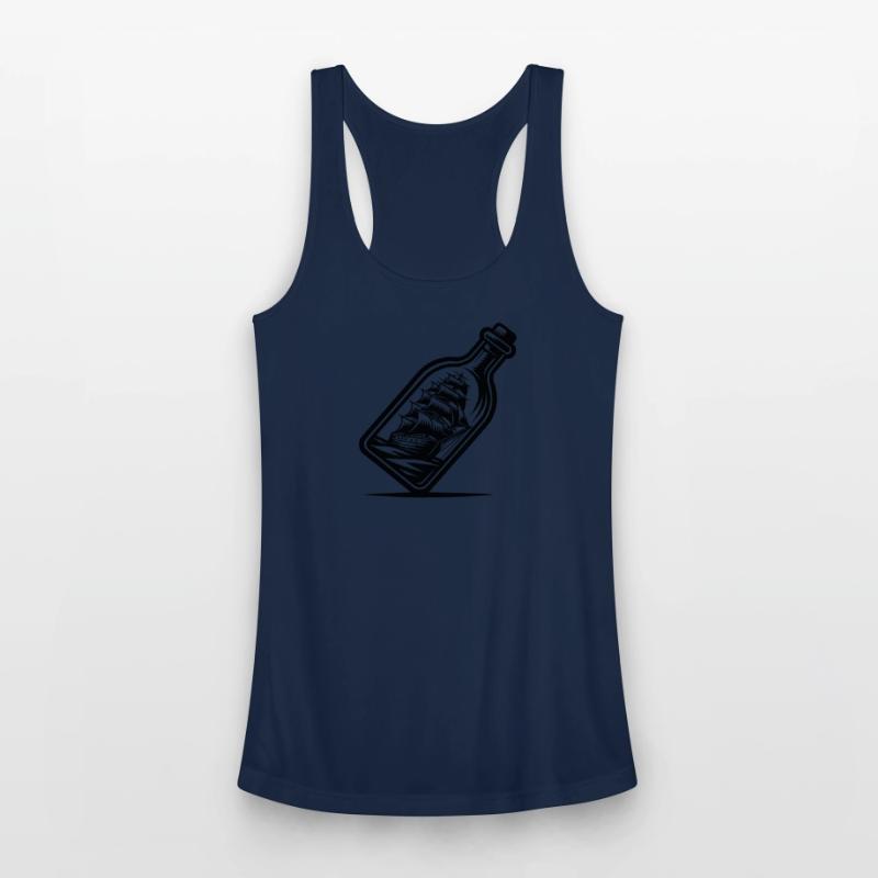 Ship In A Bottle Sailing Ship With Set Sails