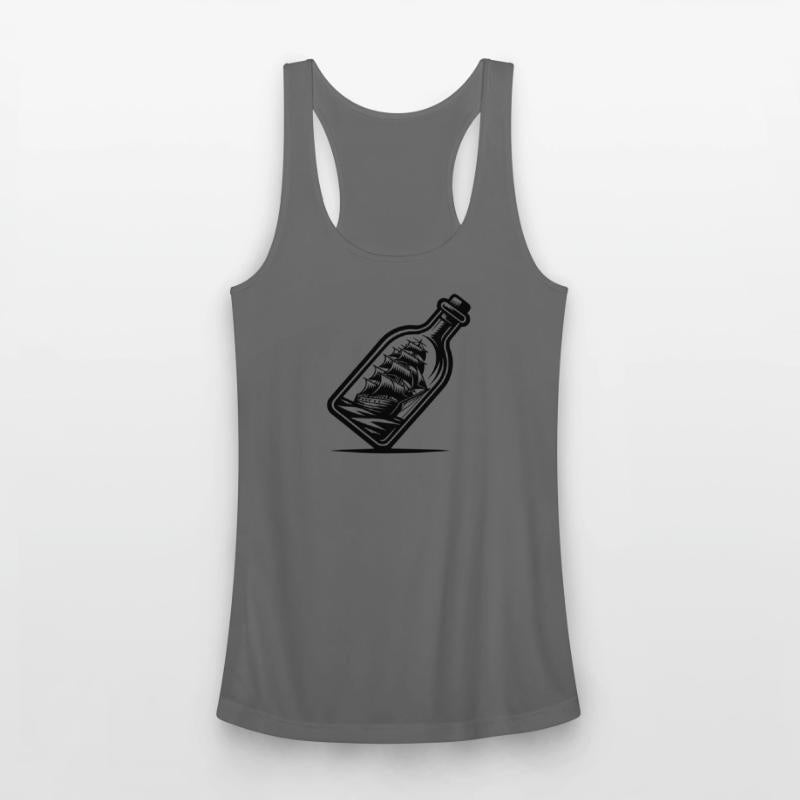 Ship In A Bottle Sailing Ship With Set Sails