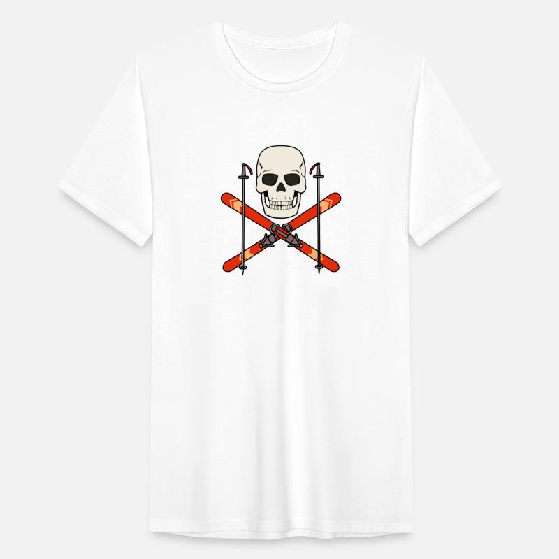 SKIER SKULL PIRATE JOLLY ROGER DESIGN