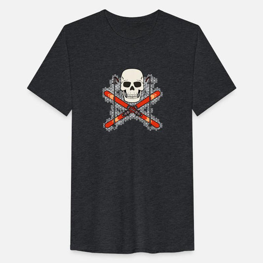 SKIER SKULL PIRATE JOLLY ROGER DESIGN