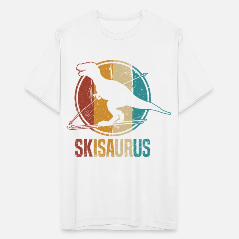Skisaurus Funny Skiing Dino Ski Dinosaur Skiing