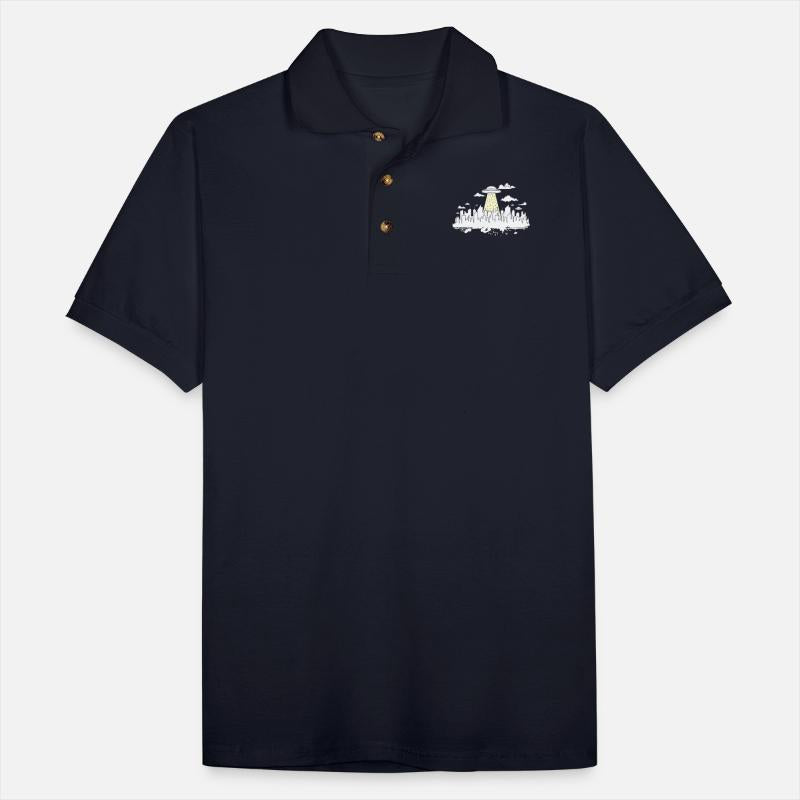 Skyline with Ufo Building City Silhouette