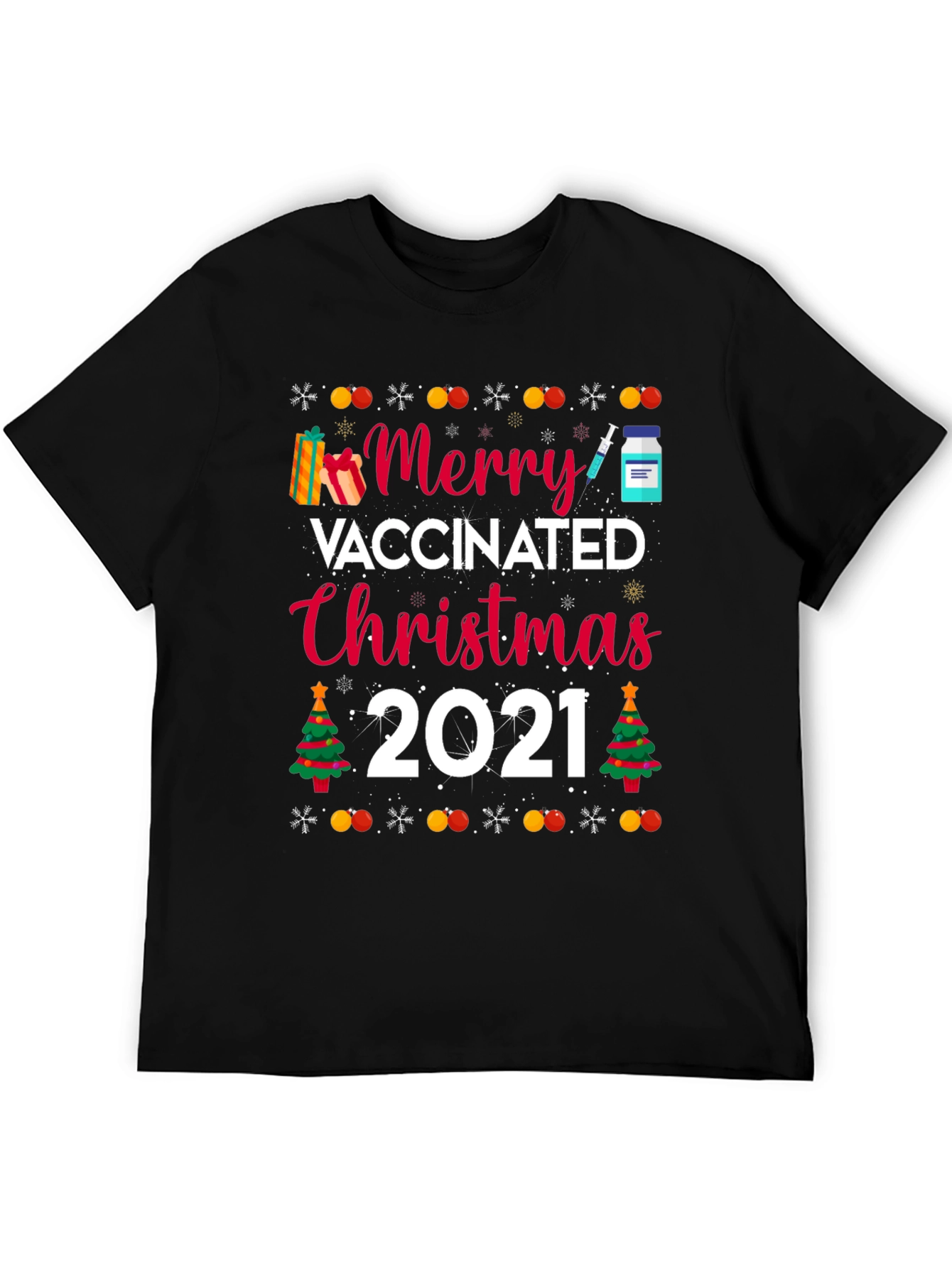 Merry Vaccinated Christmas 2021 T-Shirt
