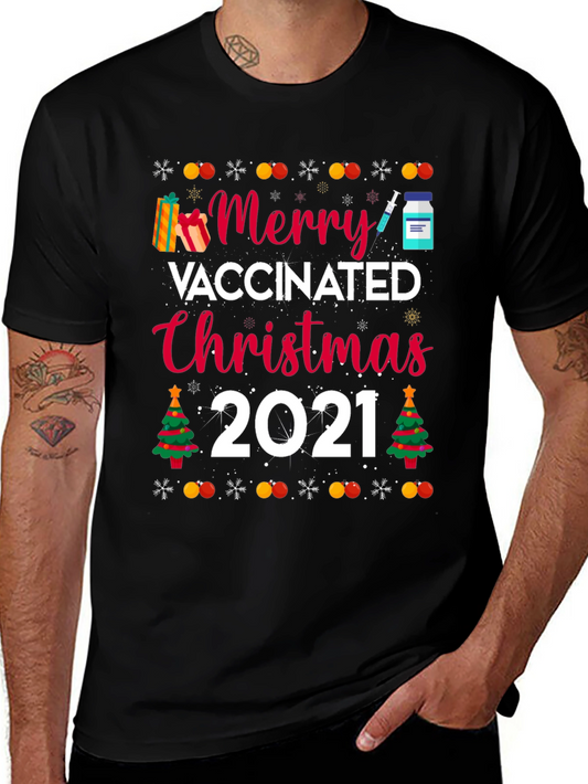Merry Vaccinated Christmas 2021 T-Shirt