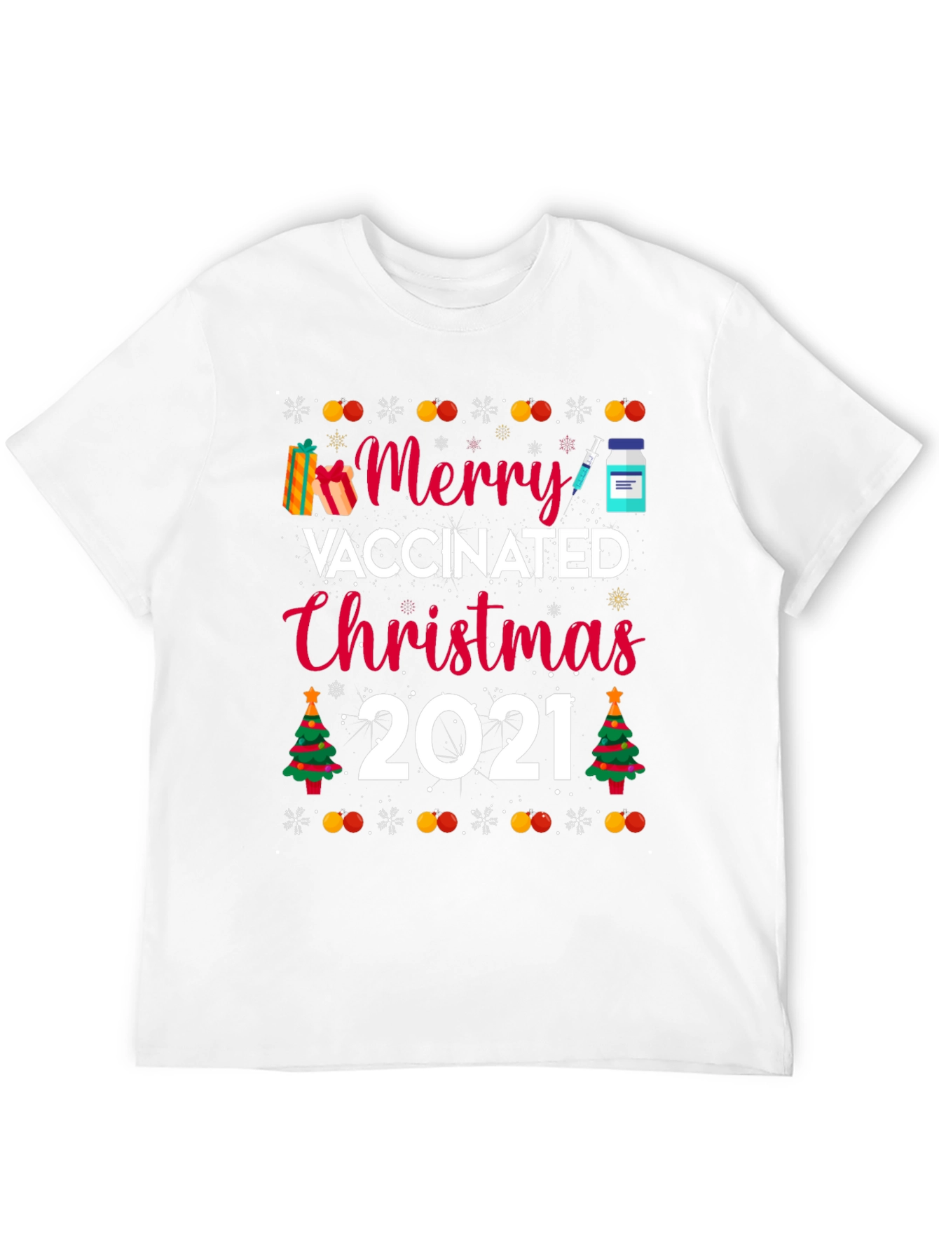 Merry Vaccinated Christmas 2021 T-Shirt