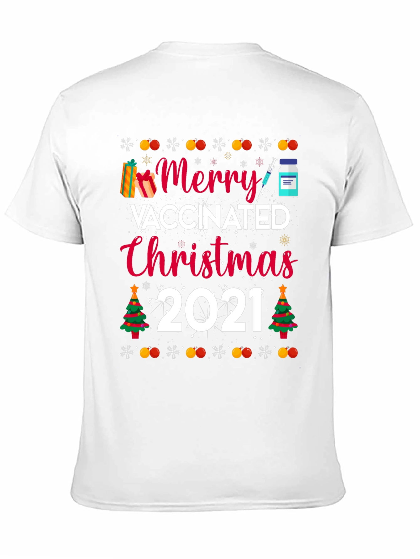 Merry Vaccinated Christmas 2021 T-Shirt