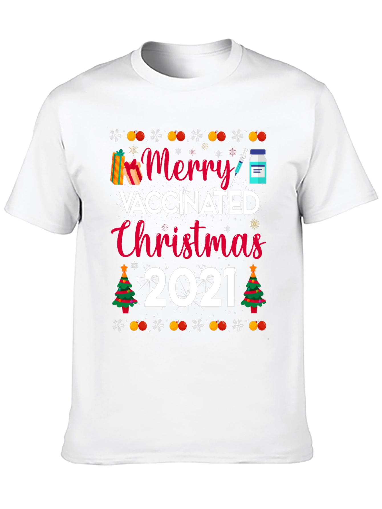 Merry Vaccinated Christmas 2021 T-Shirt