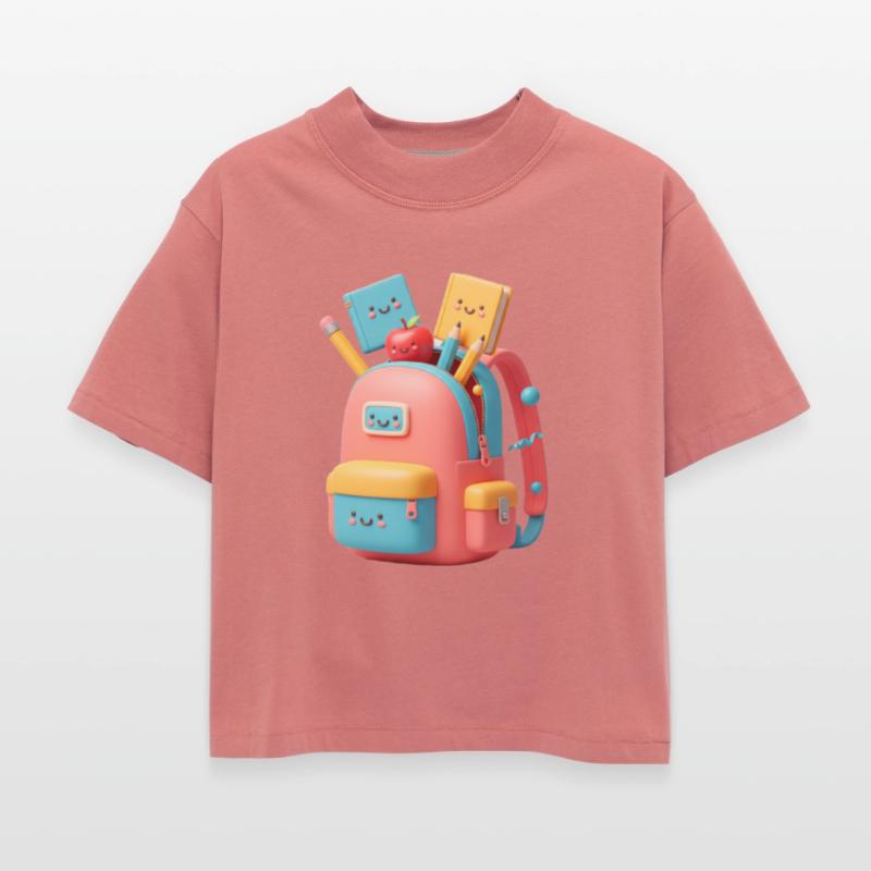 Smiling Backpack Fun – 3D Cartoon School Design