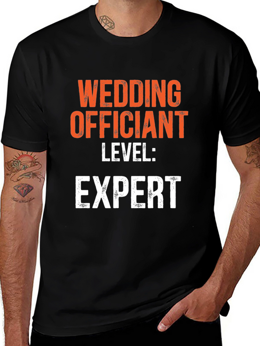 Wedding Officiant Expert Level T-Shirt - Funny Wedding Tee